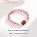 Women's handmade crystal bracelet with animal zodiac modelling in Korean style