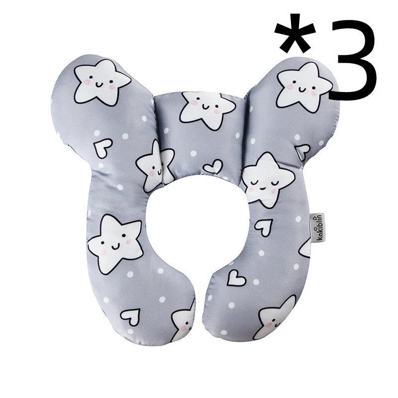 U-shaped baby head support pillow in various styles for car safety seats