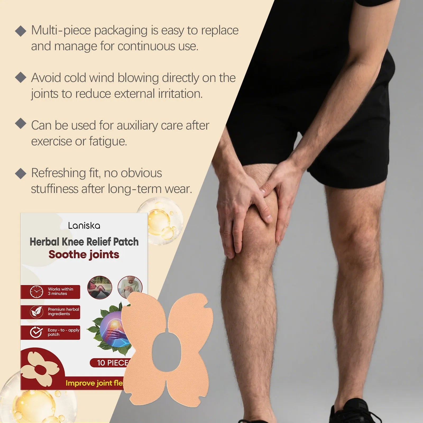 10 herbal moxa leaf and menthol joint care adhesive bandages in storage box