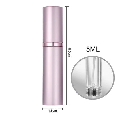 Compact perfume vaporizer in various colours with leak-proof design for travel