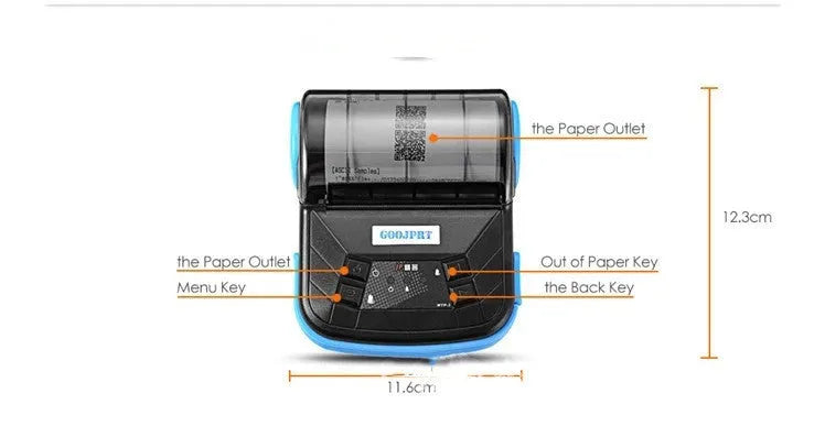 Thermal Bluetooth 80mm wireless handheld bill printer for takeaway label printing
