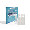 Bottle of moisturising eye drops with mint leaf extract and sodium hyaluronate