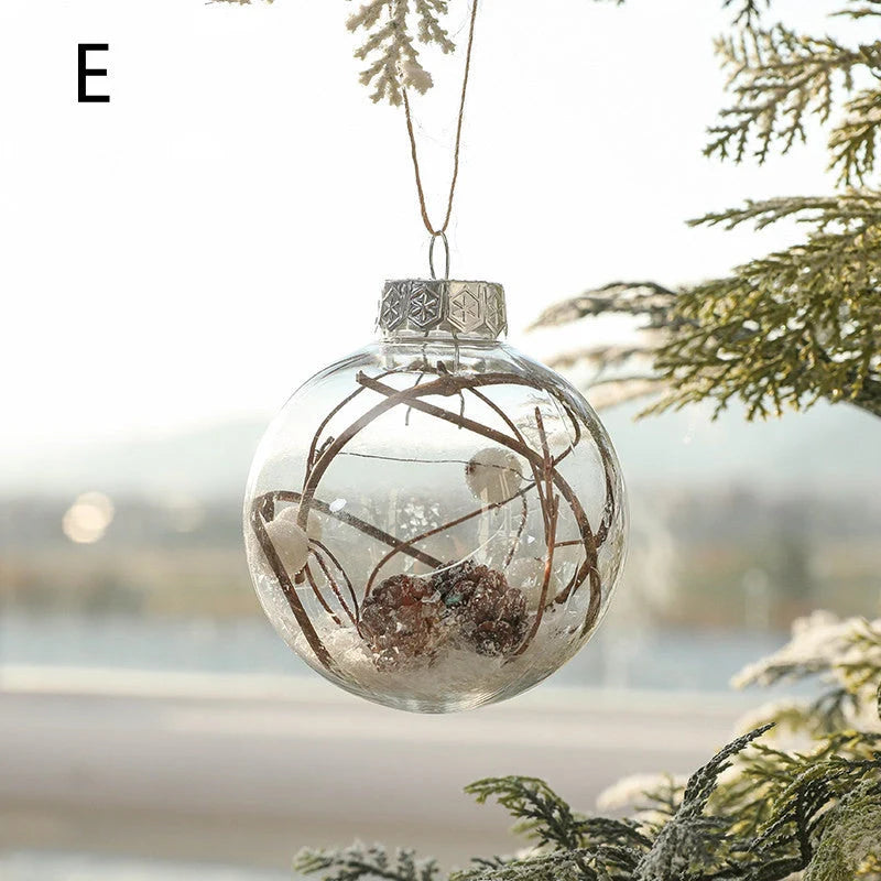 Gold powder bright painted mixed plastic balls Christmas tree ornaments in various styles