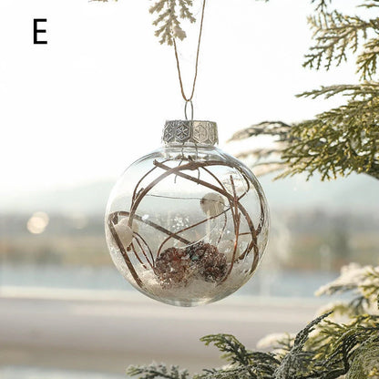 Gold powder bright painted mixed plastic balls Christmas tree ornaments in various styles