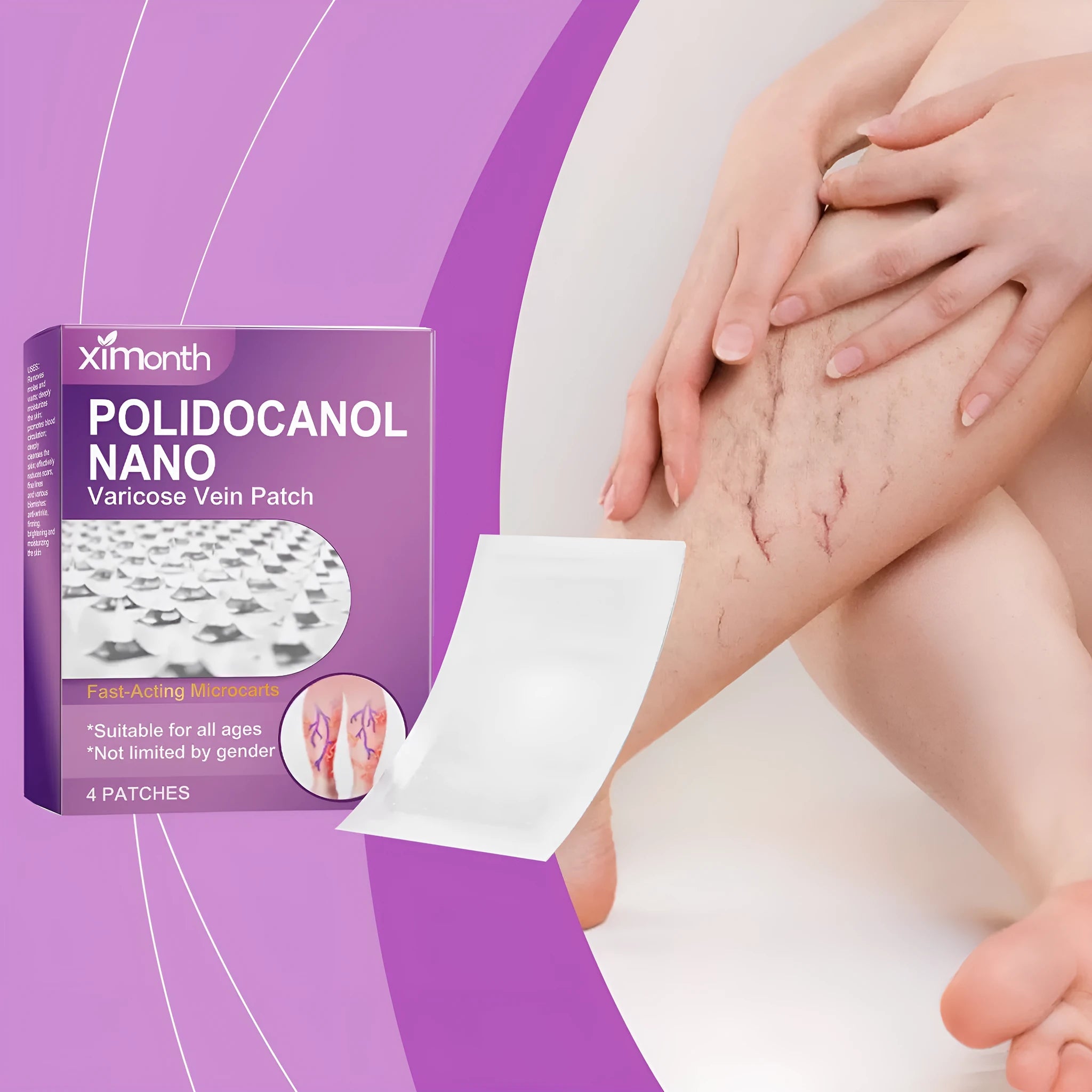 Leg nursing adhesive bandage with moxa leaf and ginger root formula