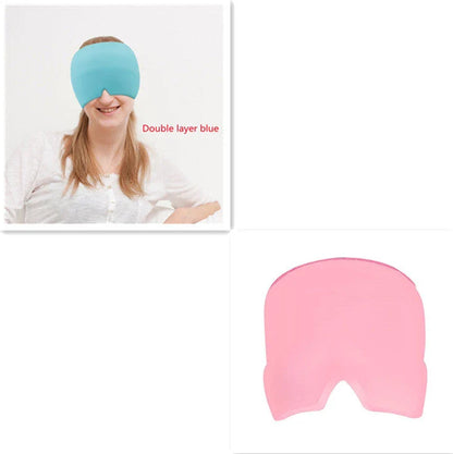 Soothing Ice Pack Eye Mask for Headache Relief - Chillable gel pack, soft fabric, customizable fit for relaxation and rejuvenation