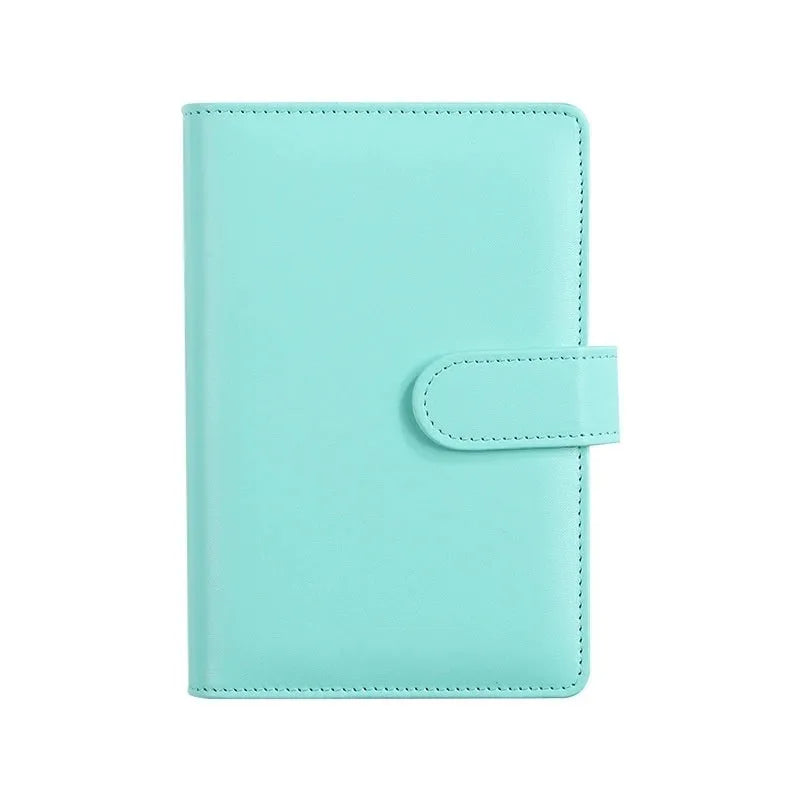 A5 PU leather zippered notebook shell in a solid colour, shown closed and flat.