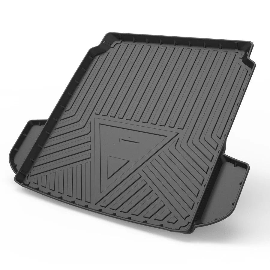 Black carbon fibre pattern TPE car boot liner protector for vehicle trunk floor protection