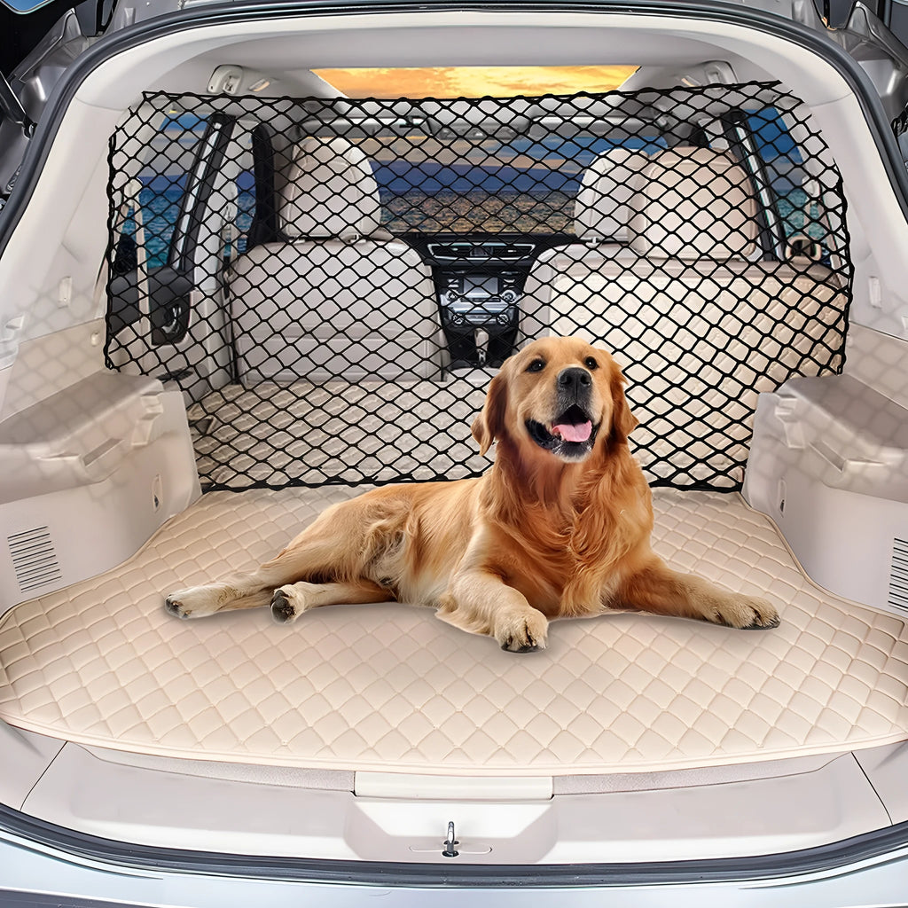 Black mesh dog protective net isolation fence for hatchback car trunk 120cm by 70cm