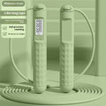 Fitness skipping rope with bearings and ABS handles for fat reduction workouts in multiple colour options