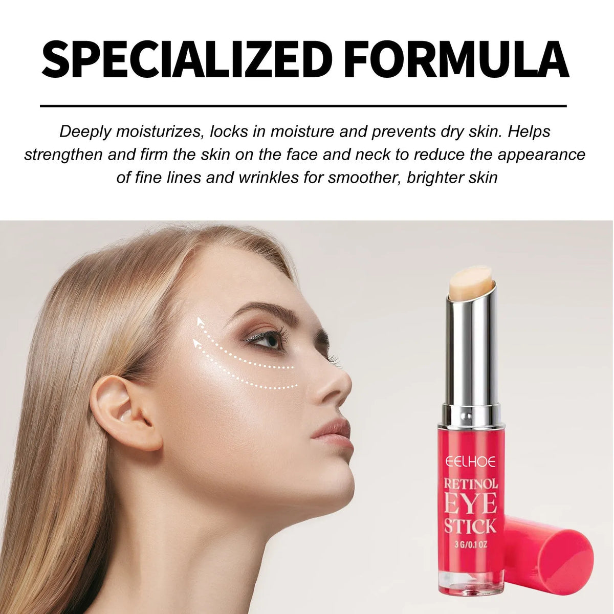 3g retinol eye cream tube for skin repair, universal skin type ladies face care