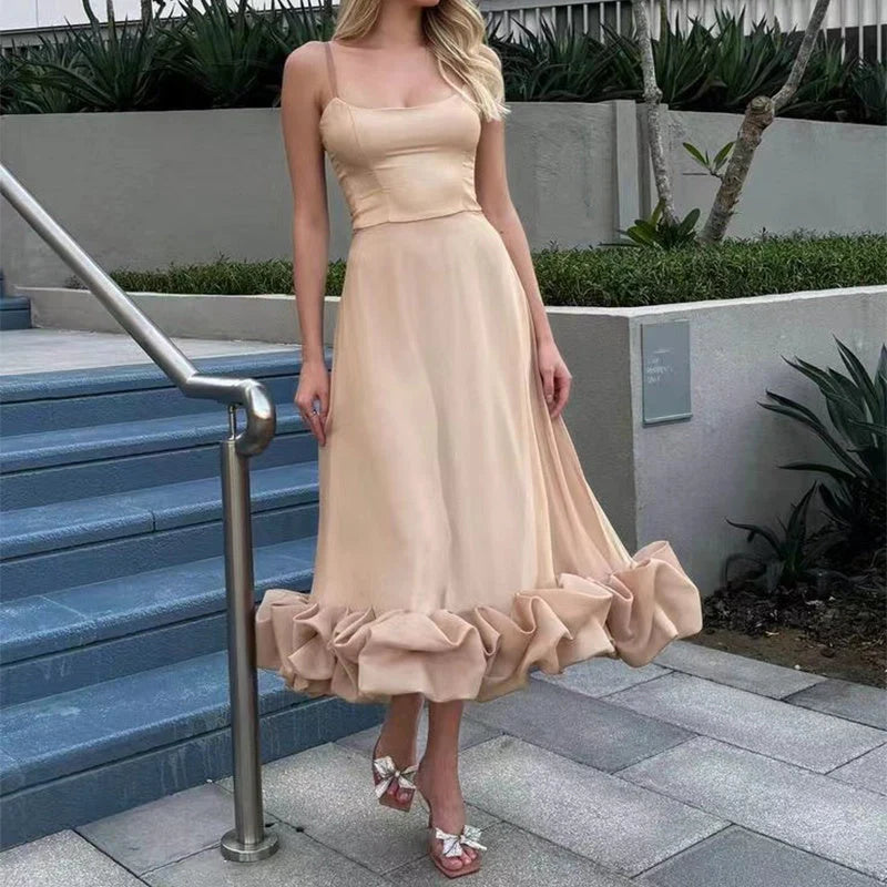 Women's A-Line Skirt with large 3D flower design in various colours