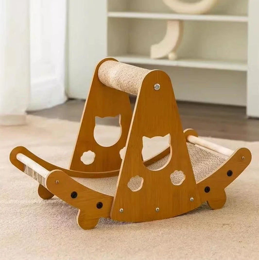 Durable sisal cat scratch board with integrated nest, perfect for protecting furniture and providing comfort for your cat