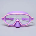 Children's large frame waterproof anti-fog swimming goggles in blue yellow colour