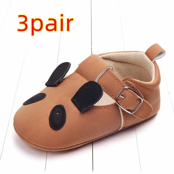 Cartoon animal baby shoes with non-slip soft bottom for spring and autumn wear
