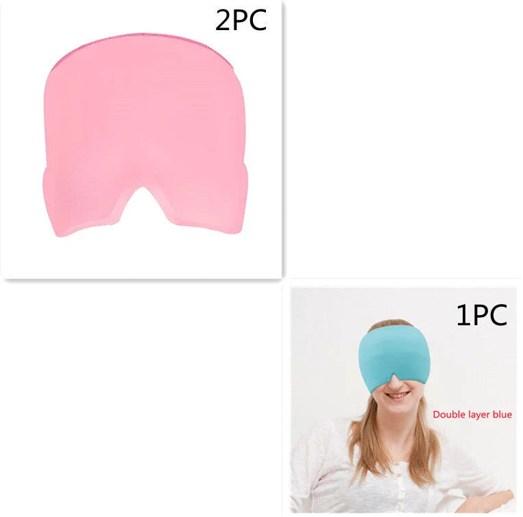 Soothing Ice Pack Eye Mask for Headache Relief - Chillable gel pack, soft fabric, customizable fit for relaxation and rejuvenation