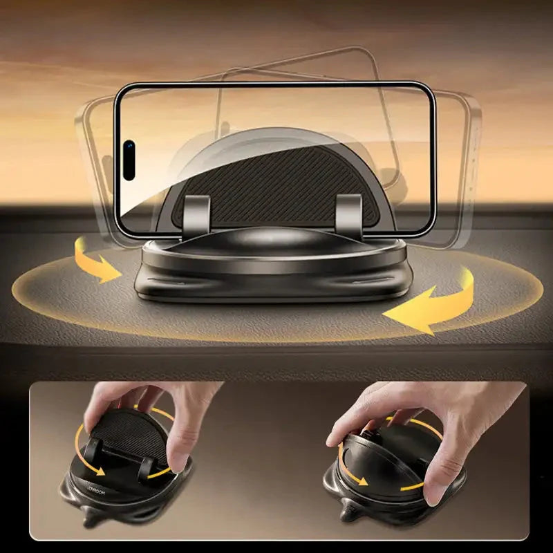 Universal car phone holder with anti-slip silicone pad and magnetic suction cable