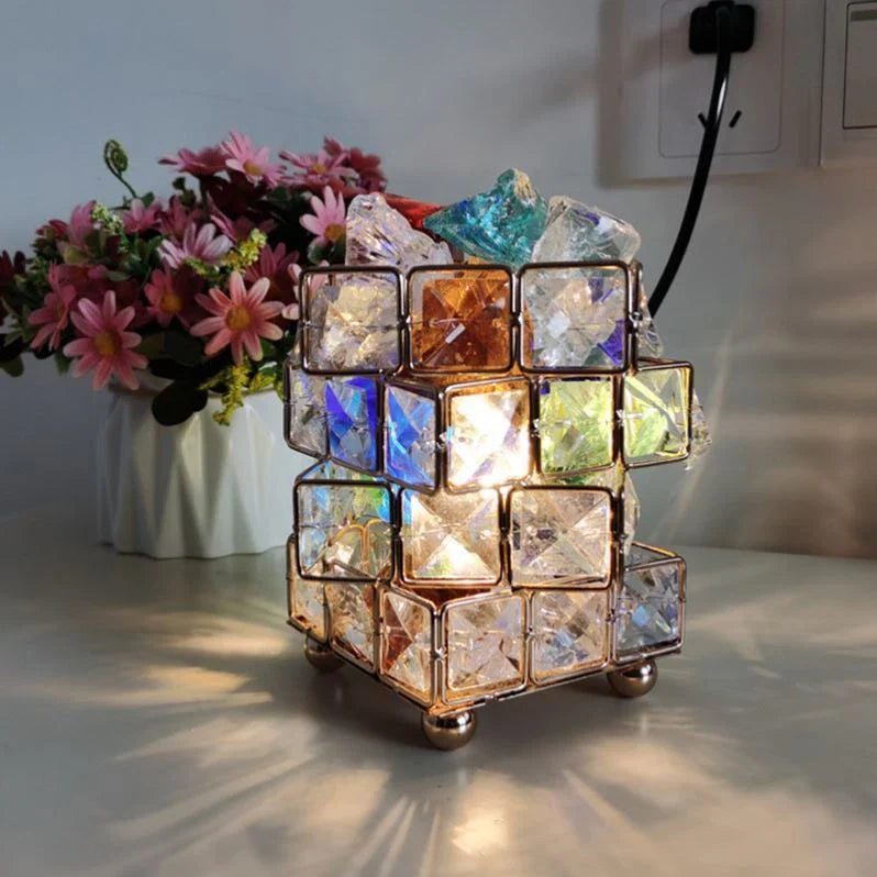 Shopfluxpro_NZ Elegant Crystal Salt Lamp: Purify Air, Enhance Mood