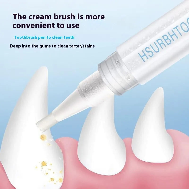 Pet toothbrush pen for dogs with built-in toothpaste dispenser