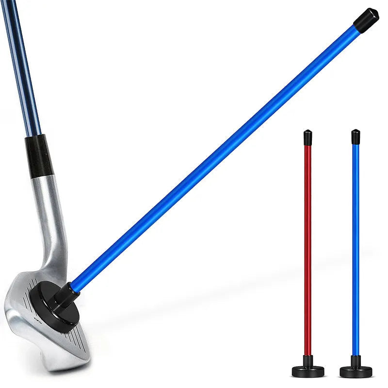 Red aluminium alloy golf swing trainer with magnetic direction baseball bar for alignment practice