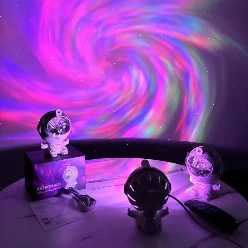 New Aurora Astronaut Nebula Decorative Vortex Projector with remote control and DIY sitting or standing lighting styles