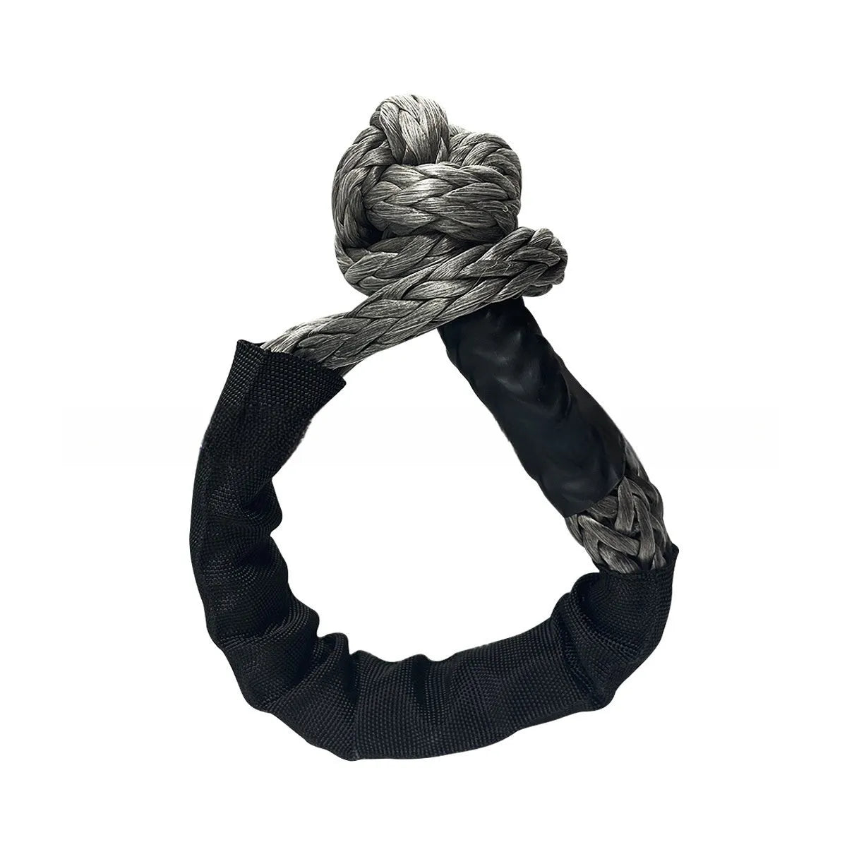 Polymer soft shackle trailer rope with 12mm diameter shown in various colour options