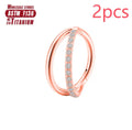 Titanium alloy fork nose ring body piercing jewellery in multiple colour and finish options