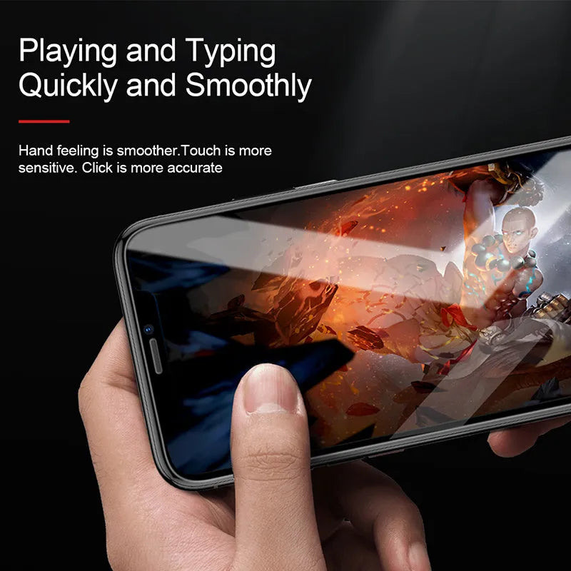 0.3mm full glass tempered film screen protector for iPhone X XS 11 Pro 5.8 inch transparent black edge