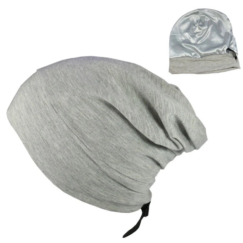 Adjustable men's satin lined hood in various colours for spring and autumn wear