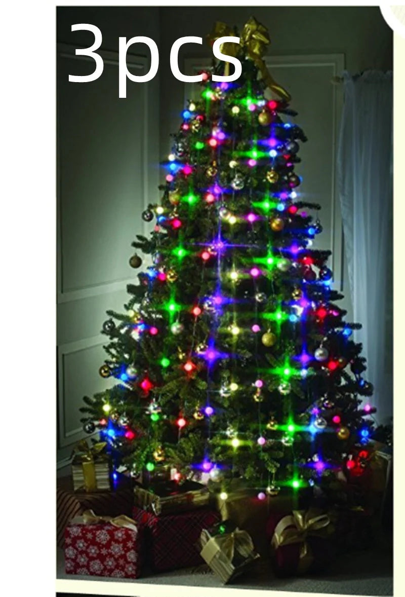 64-bead LED Christmas tree string lights with PP material for durable holiday decor