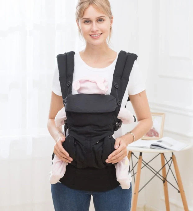 Multifunctional baby carrier in various colours with adjustable waistband and small bag