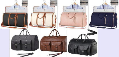 Spacious Travel Duffle Bag: Versatile Women's Handbag with Foldable Suit Compartment and Waterproof Design