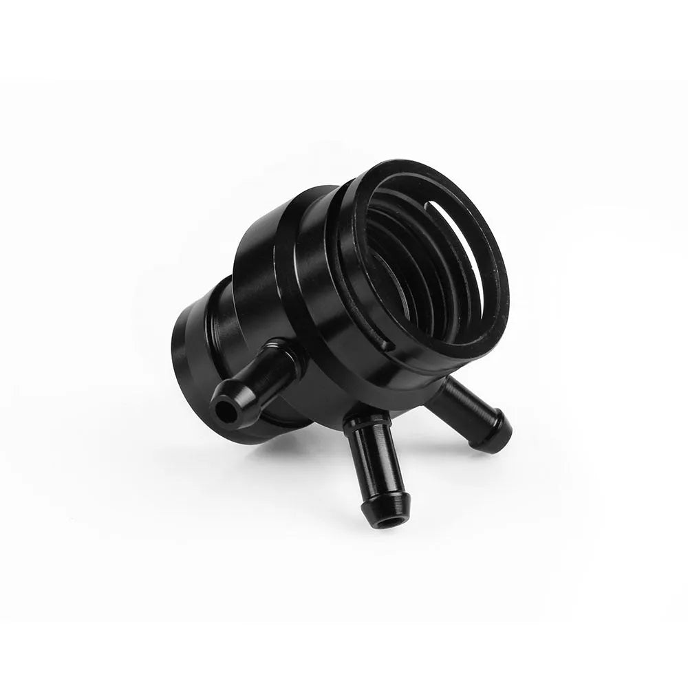 Second generation engine vacuum adapter tee in black or titanium colour