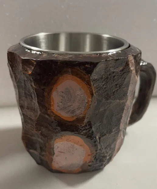 400ml resin mineral crystal coffee mug with handle in multiple colour options