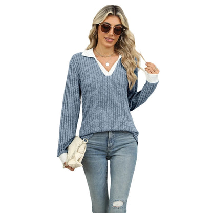 Women's long sleeve loose-fitting rayon t-shirt in various colours