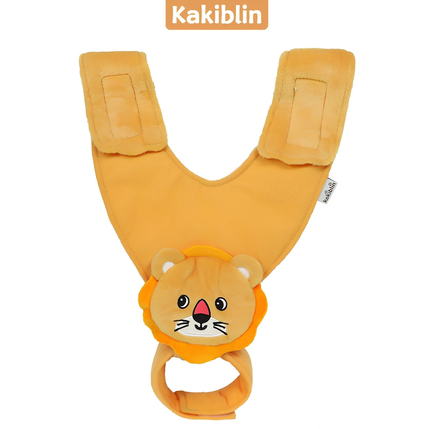 Breastfeeding pillow in duck pattern with Velcro straps, 60cm long, attached to stroller for baby support