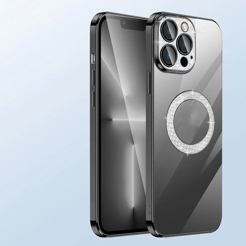 Electroplated TPU iPhone case with built-in lens protection in various colours