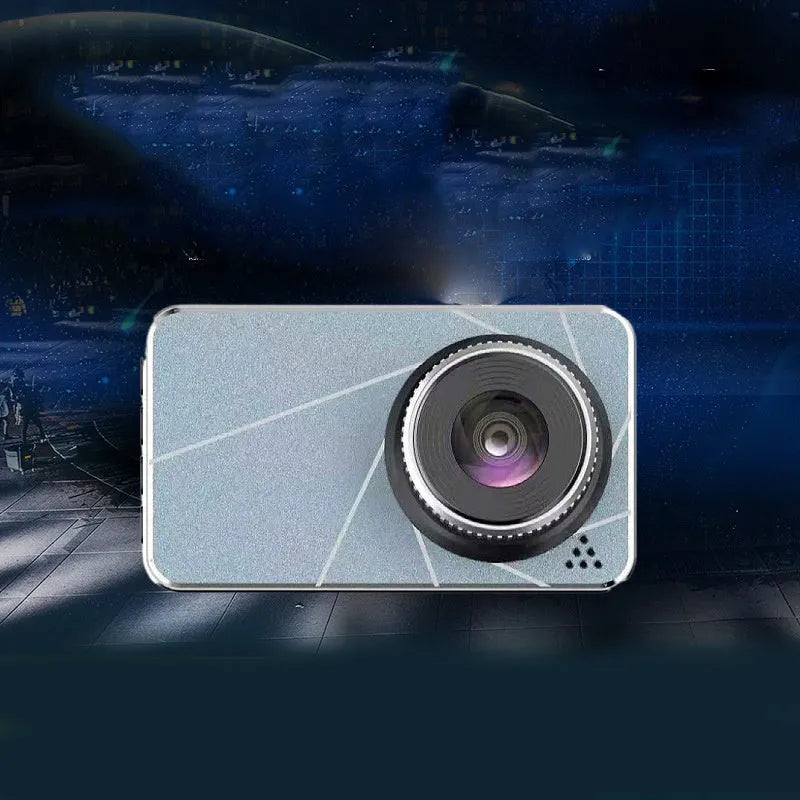 HD night vision front and rear car DVR recorder with aluminium alloy shell and suction cup mount