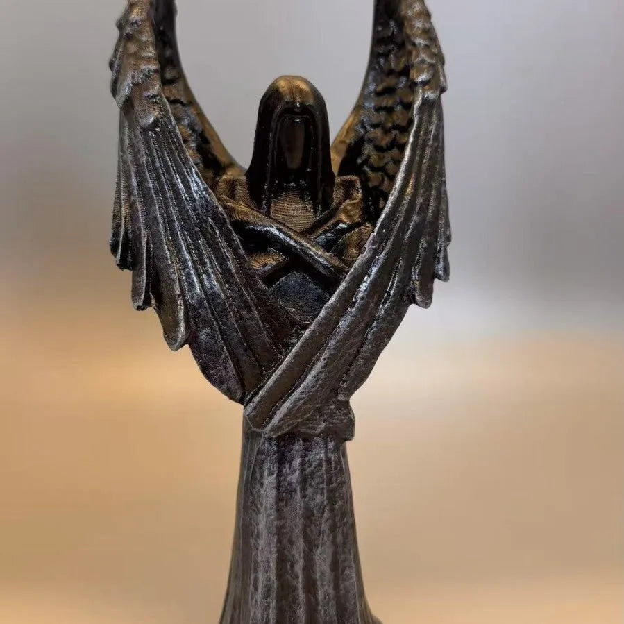 Dark Angel decorative resin statue, 17cm tall, in affordable luxury gothic style.