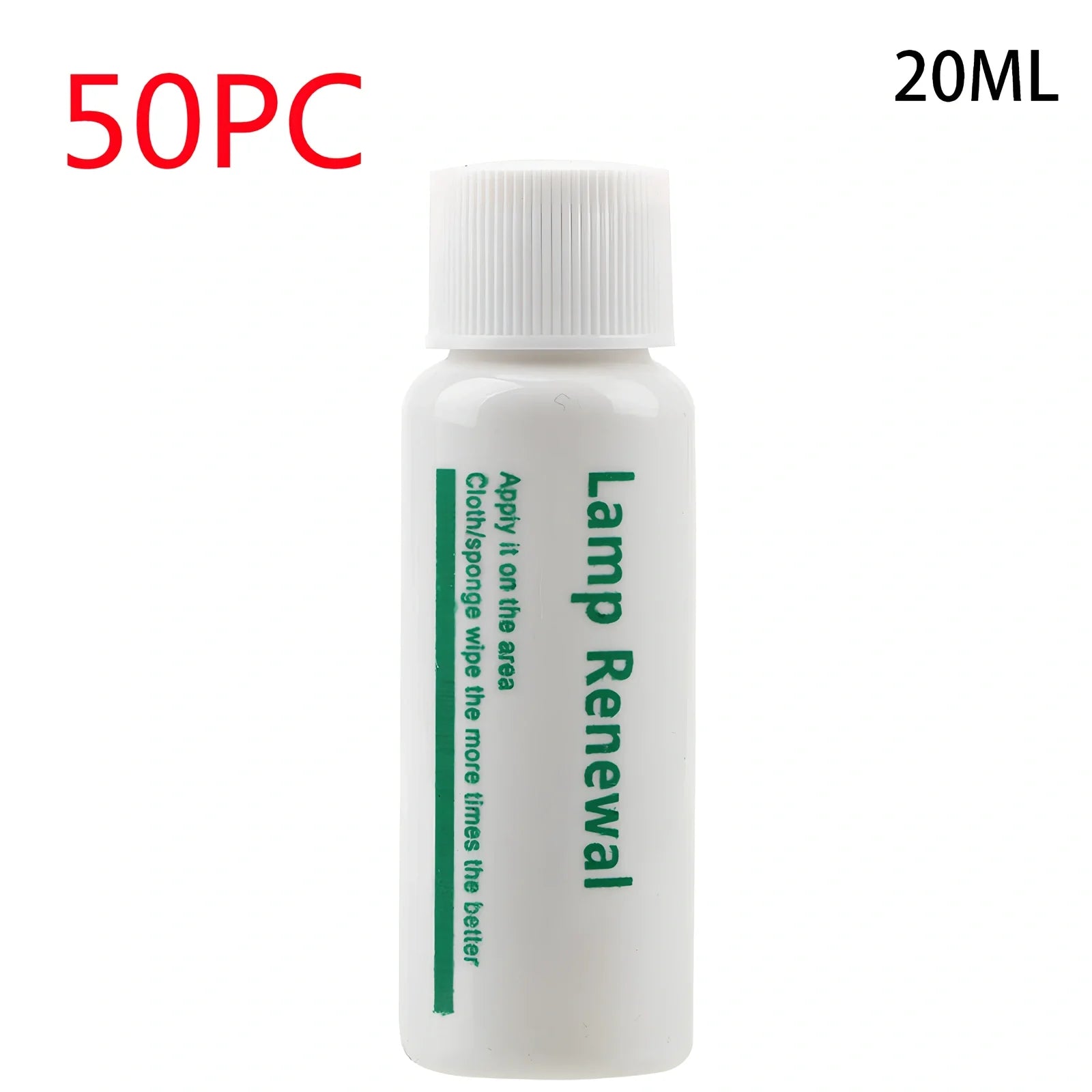 20ml automobile headlight repair liquid bottle for oxidation and yellowing restoration, with sanding steps for clear lenses