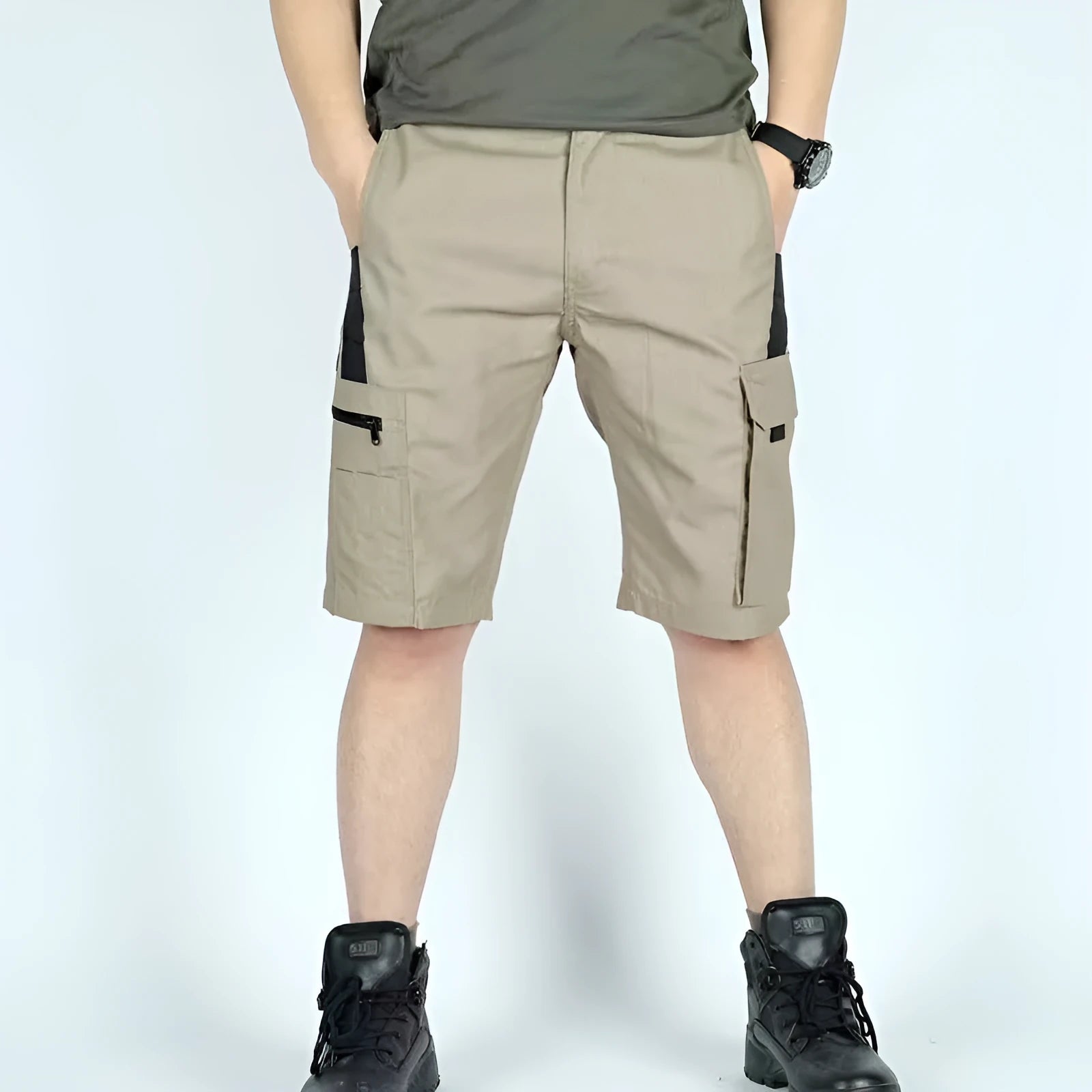 Beetle camouflage shorts with elastic waistband in various colours including tactical patterns