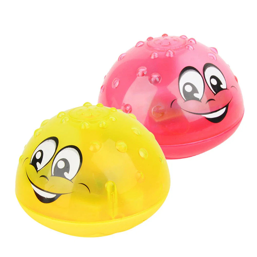Rotating water spray shower toy for toddlers in bright colours