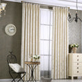 Modern minimalist chenille blackout curtain panel in neutral colour for living room