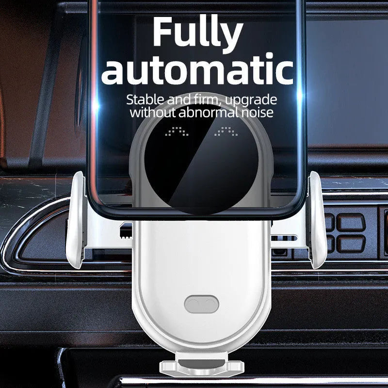 Intelligent infrared sensor car wireless charger with TypeC interface, black and white options