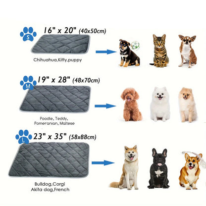Self-heating thermal pet pad for dogs and cats with non-slip bottom