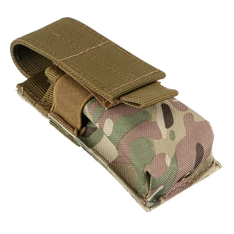 Military MOLLE waist bag for pistol magazines in 600D nylon with elastic cord closure