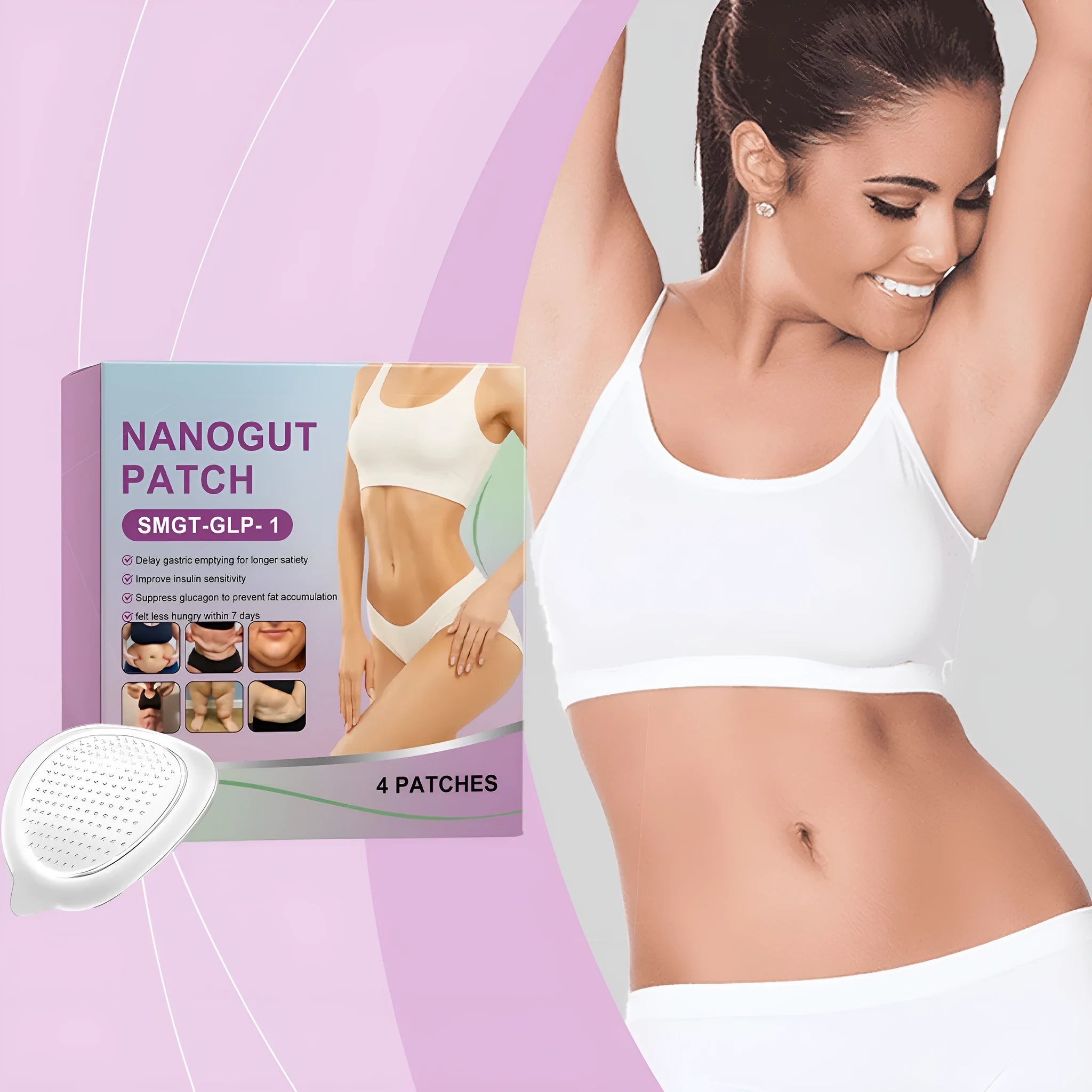 Four nursing adhesive bandage patches each measuring 3x3 centimetres for targeted skin application