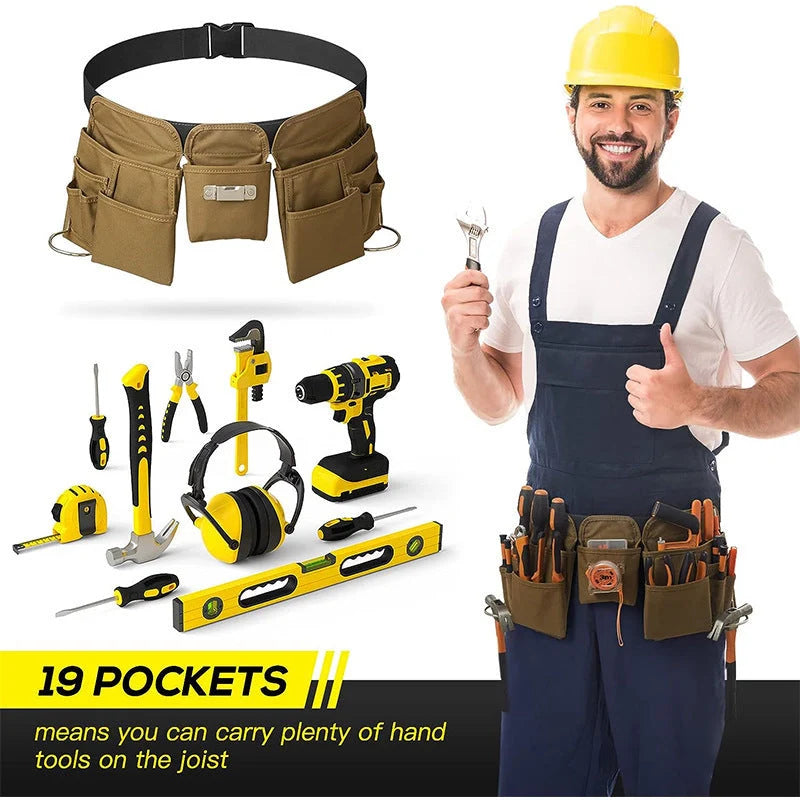 Adjustable Tool Belt in 900D Oxford Cloth, available in pink and khaki