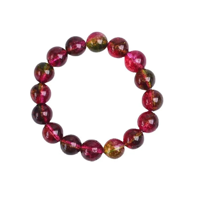 Watermelon crystal bracelet showing pastoral design details and available size options