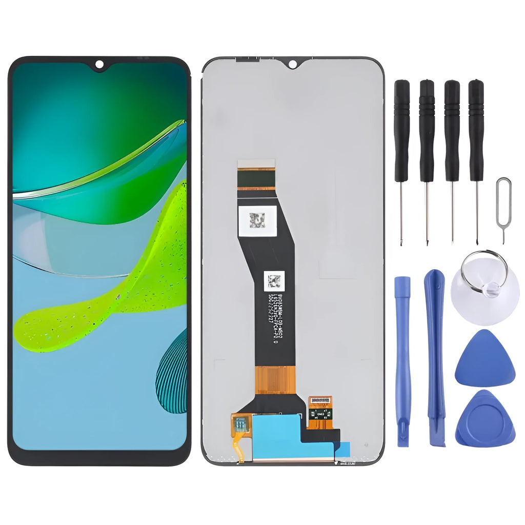 LCD touch screen assembly for Motorola Moto E13 showing front display and digitizer
